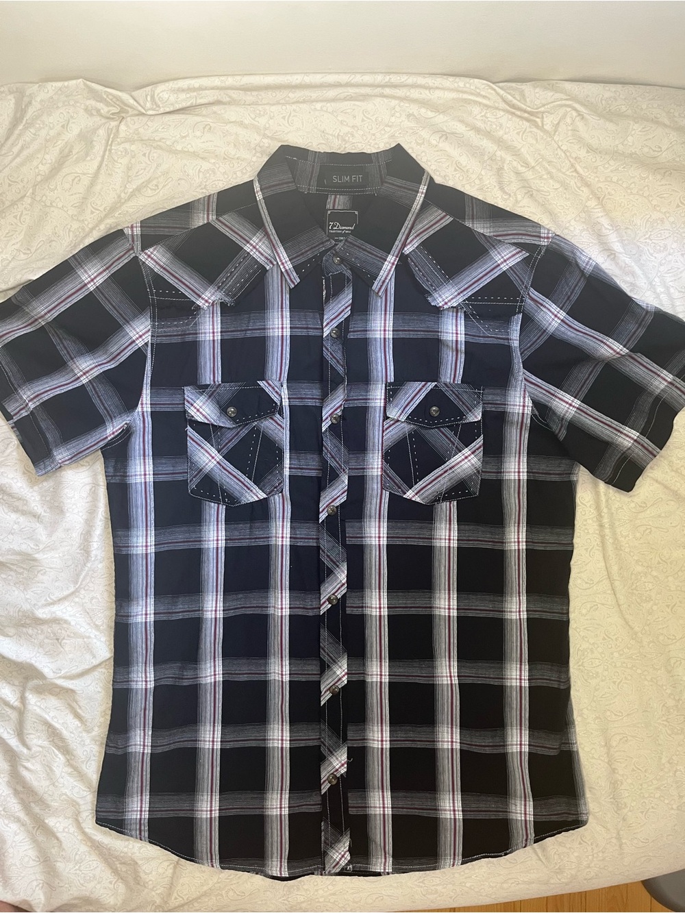 Like New Plaid Western Shirt